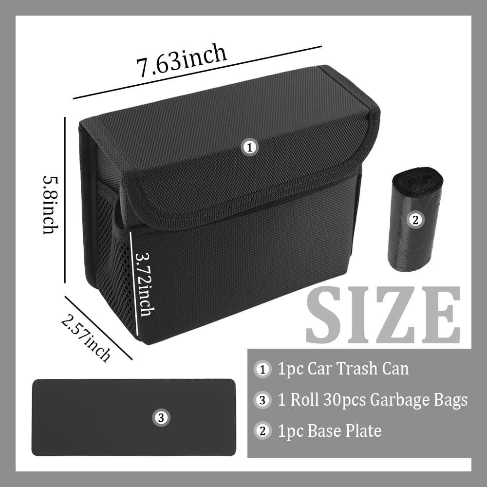 Cubeta de Basura Plegable Figpade para Auto con Tapa Magnética