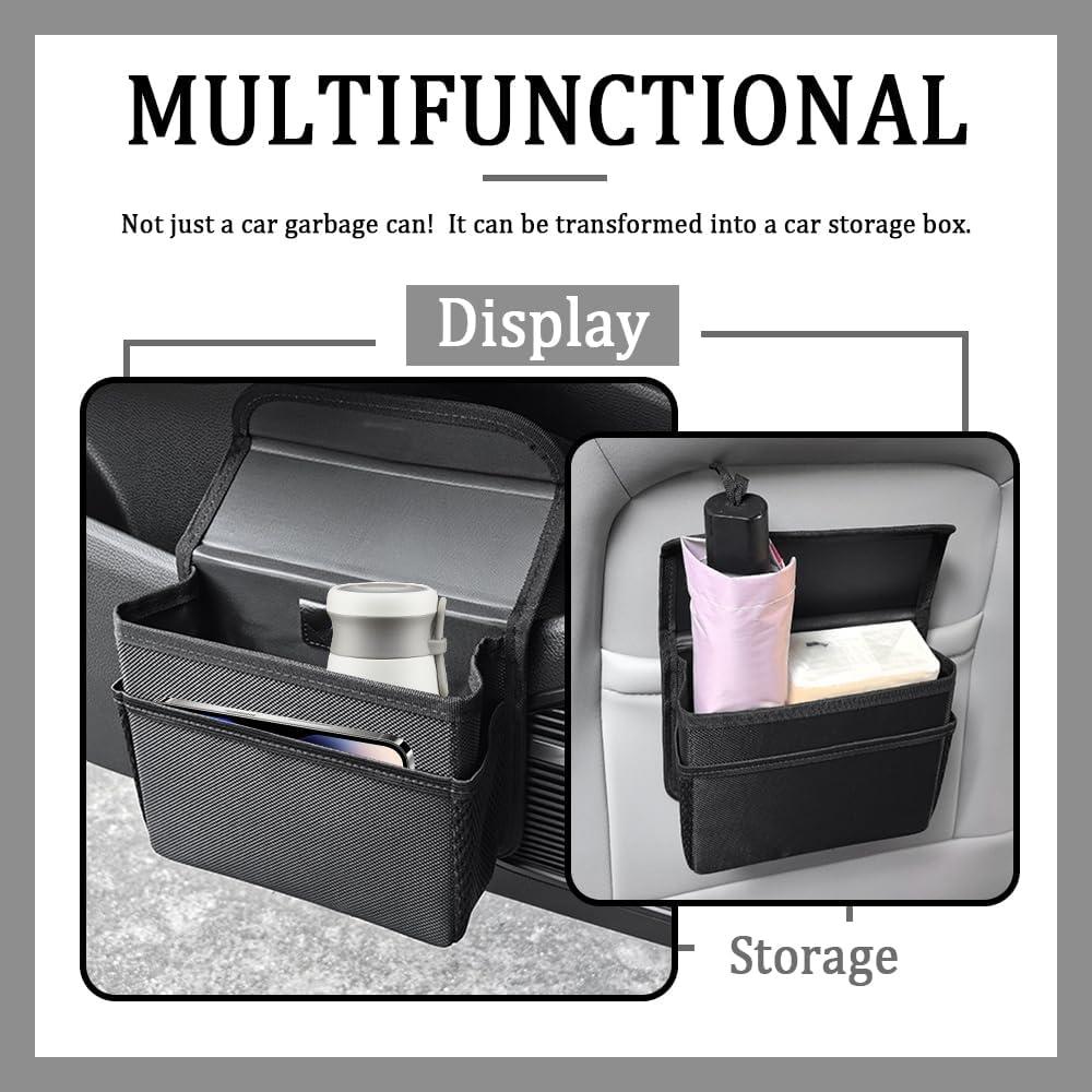 Cubeta de Basura Plegable Figpade para Auto con Tapa Magnética