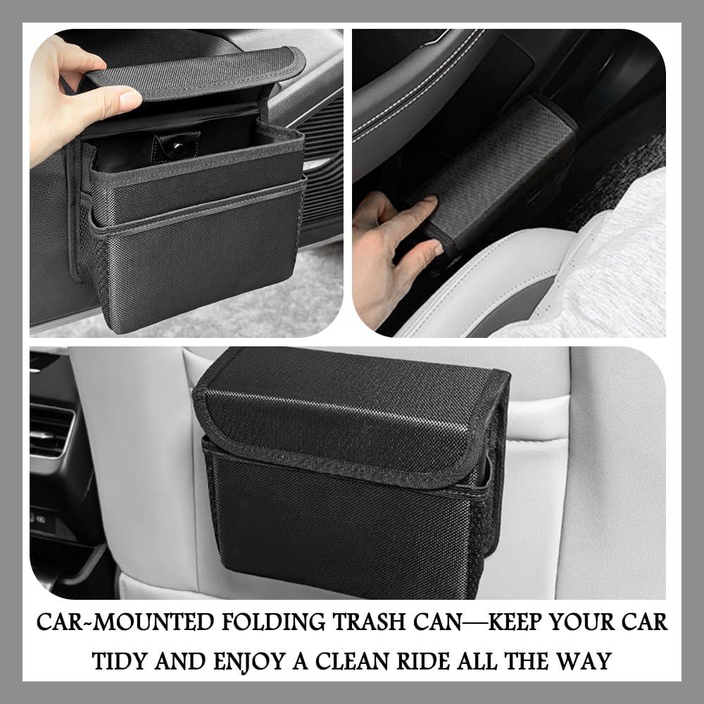 Cubeta de Basura Plegable Figpade para Auto con Tapa Magnética