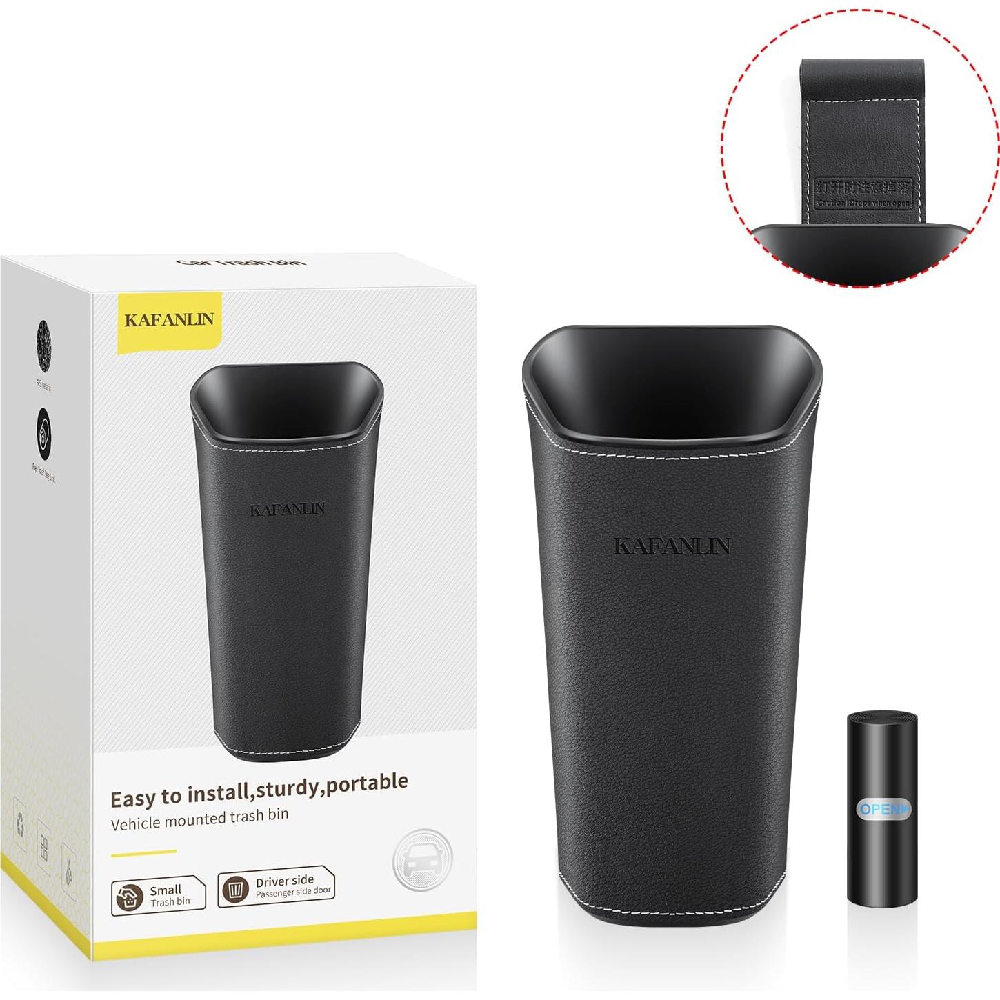 Basurero de coche KAFANLIN mini 600ml negro portátil