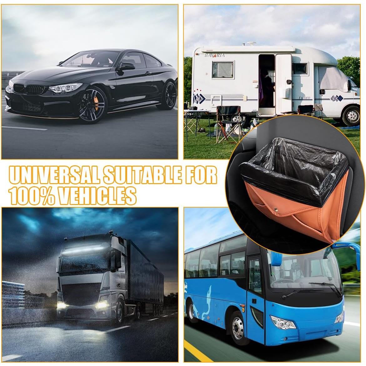 Basurero de Coche BELOMI Plegable Naranja 1L Organizador