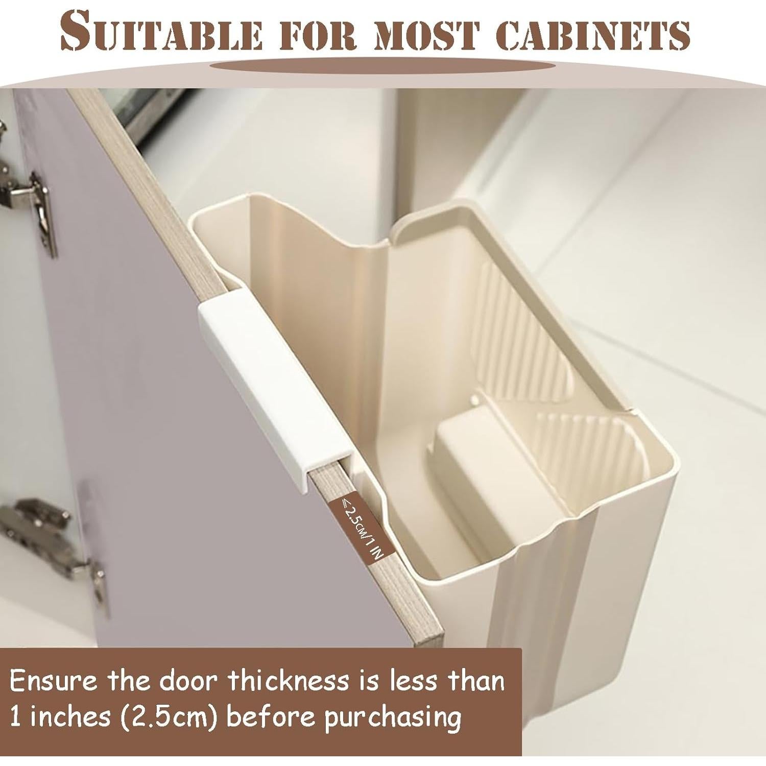 Cubo de Basura Plegable 10L Blanco - Ahorra Espacio para Cocina