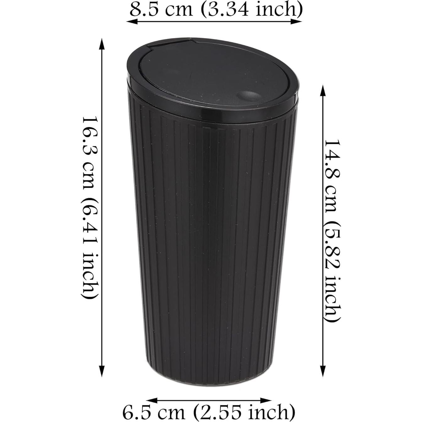 Mini Basurero de Coche AuMoHall Negro Compacto 16.28 cm