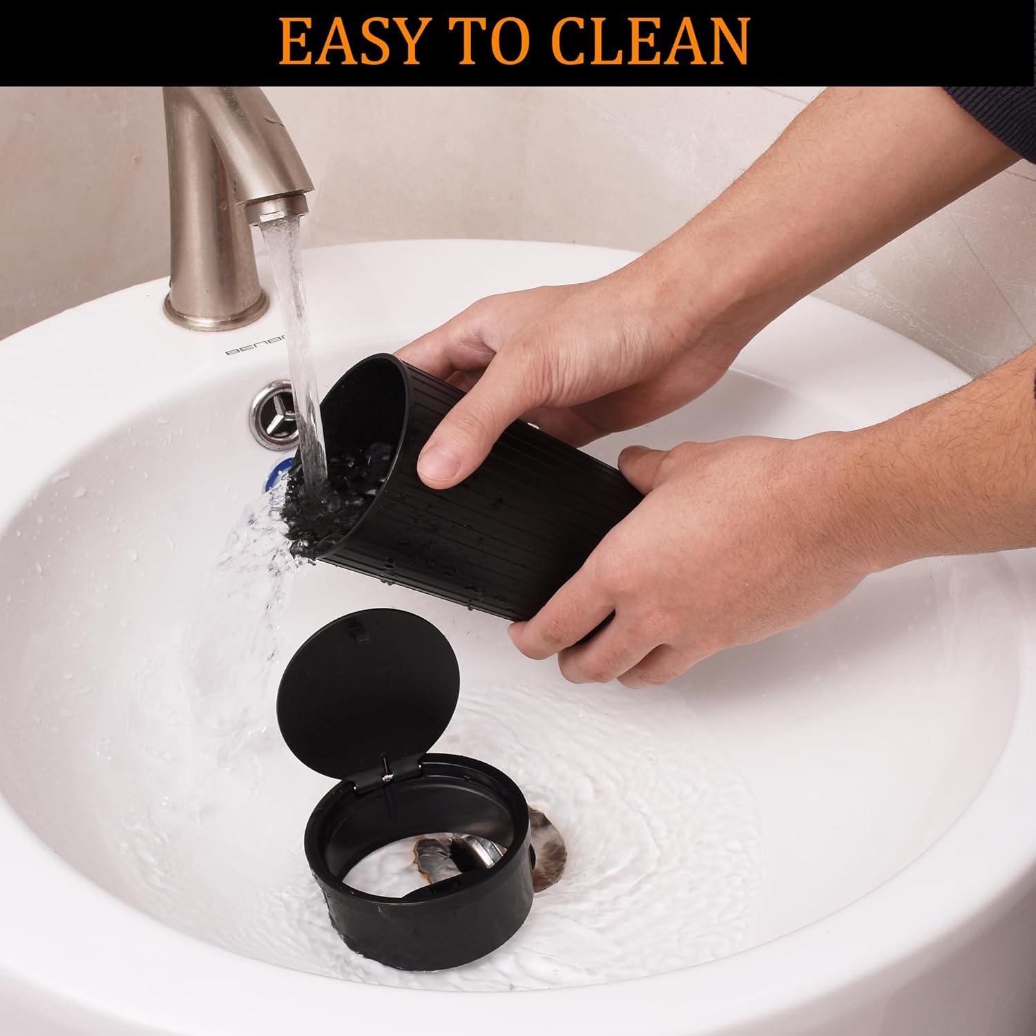 Mini Basurero de Coche AuMoHall Negro Compacto 16.28 cm