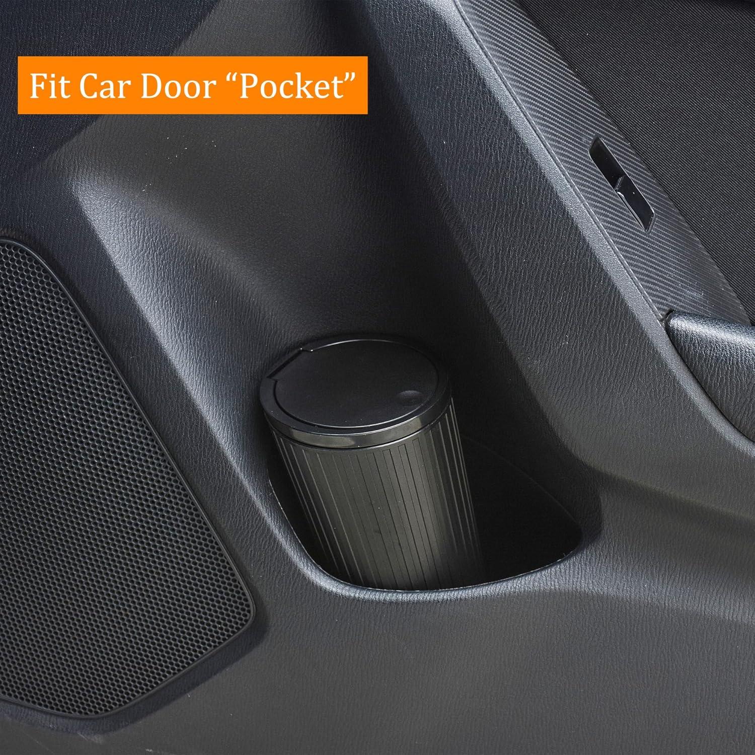 Mini Basurero de Coche AuMoHall Negro Compacto 16.28 cm