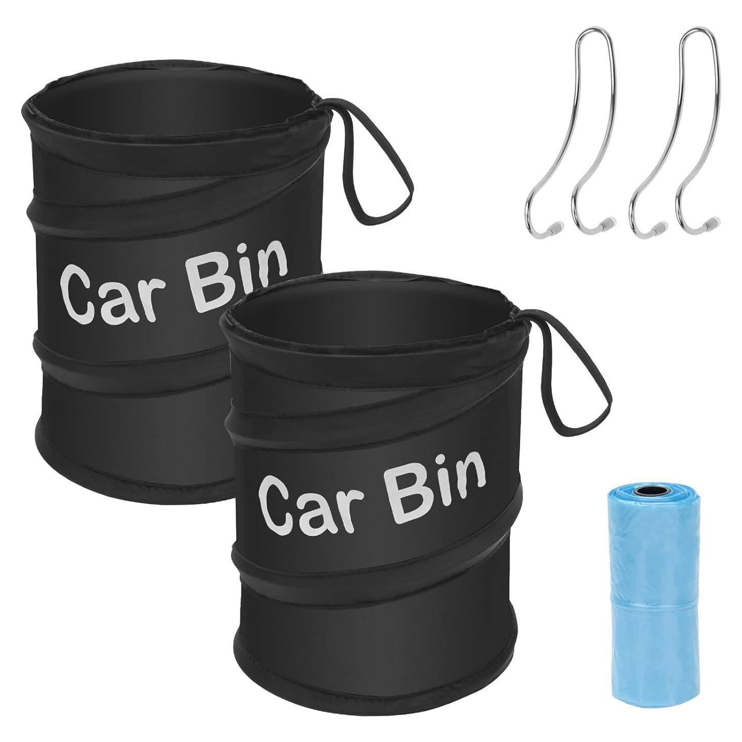 Basurero de Coche Plegable AHIER 2 Pcs con 30 Bolsas