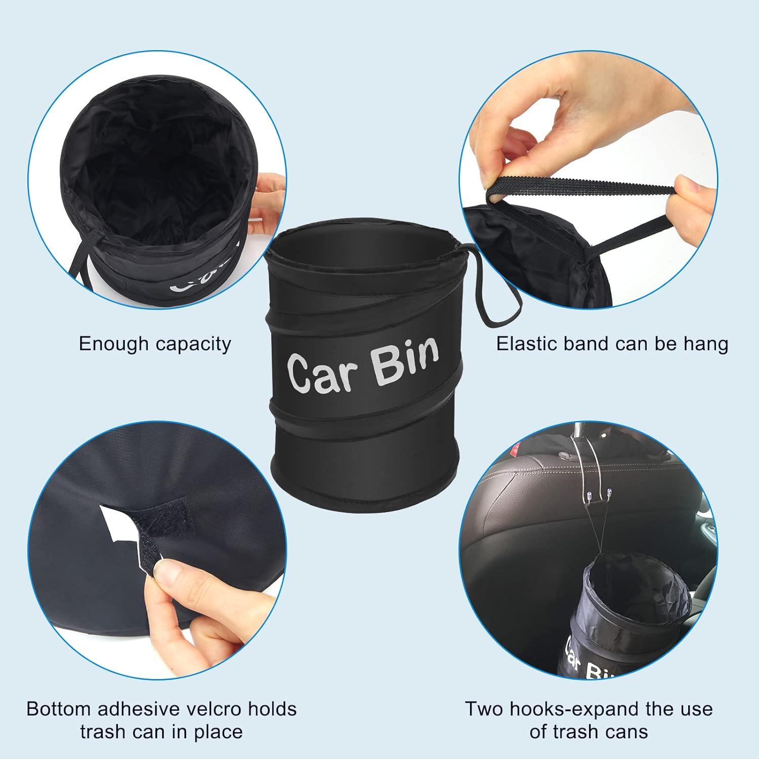 Basurero de Coche Plegable AHIER 2 Pcs con 30 Bolsas