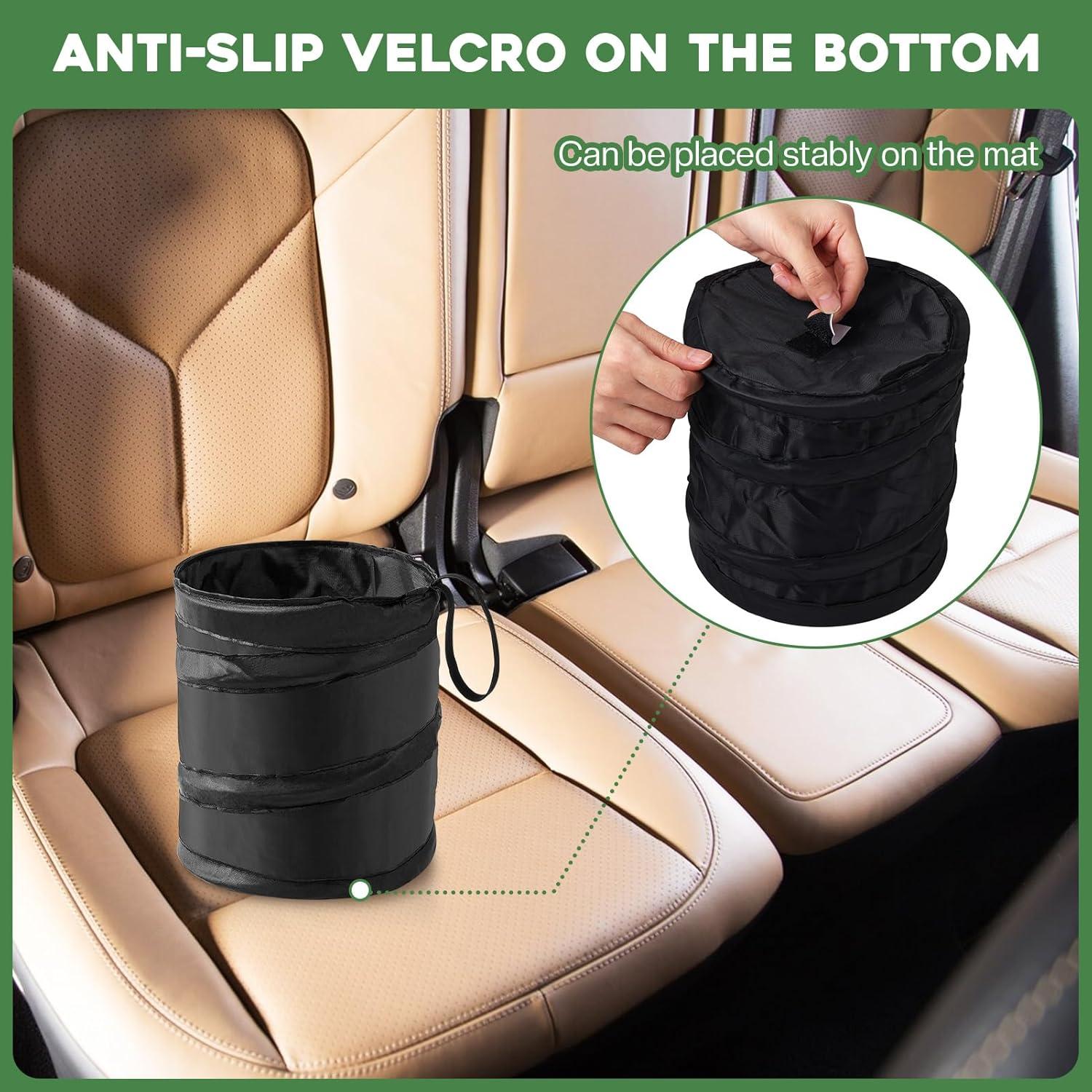 Bote de Basura Plegable ZJoey para Automóvil 7.57L Negro