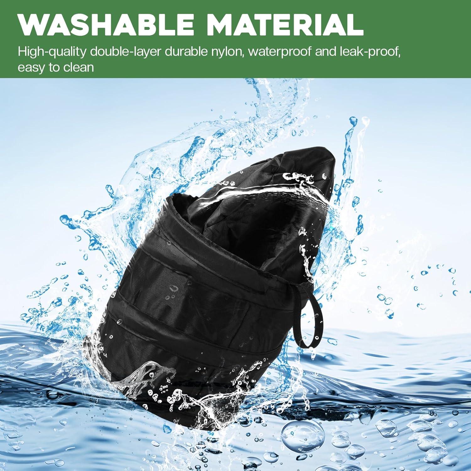 Bote de Basura Plegable ZJoey para Automóvil 7.57L Negro