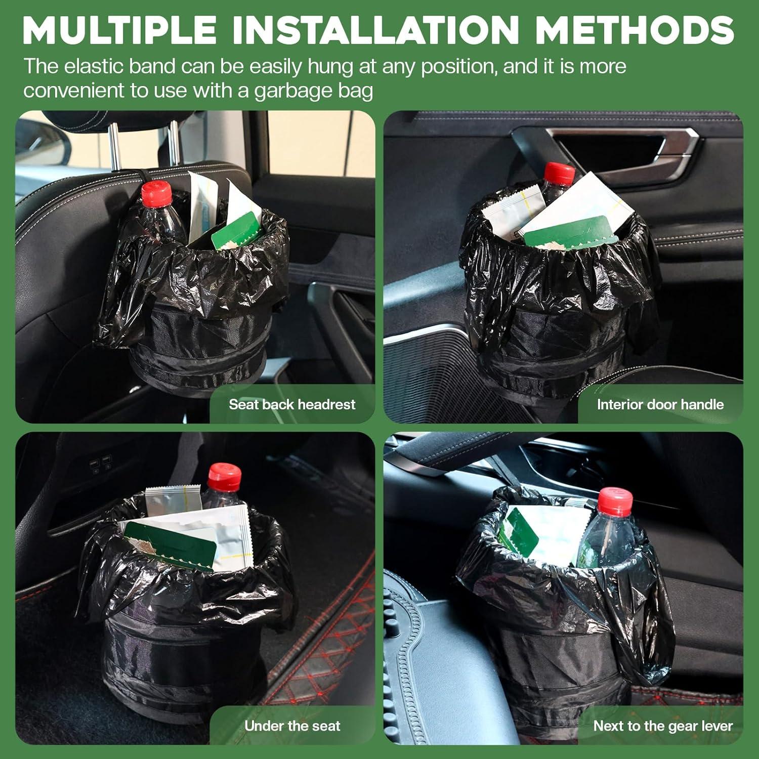 Bote de Basura Plegable ZJoey para Automóvil 7.57L Negro