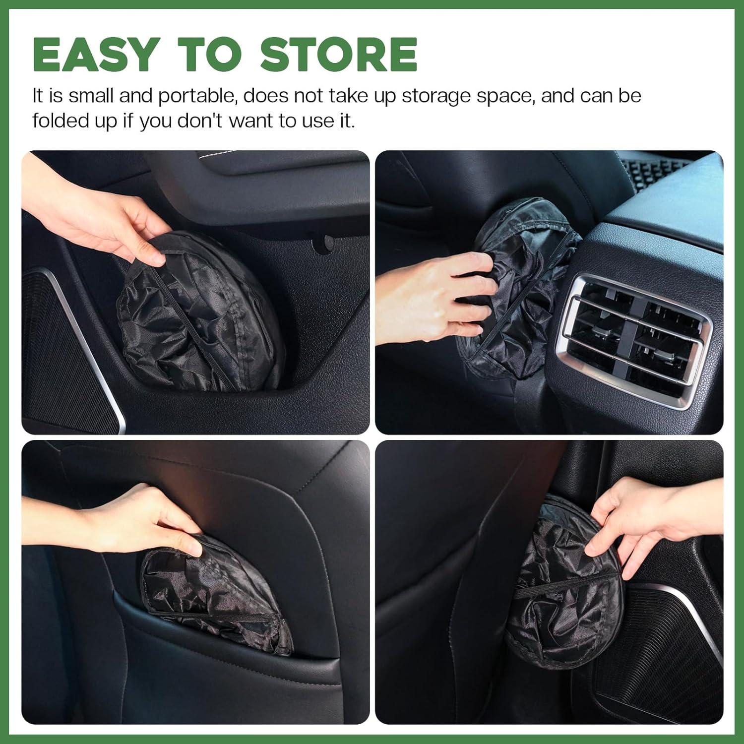 Bote de Basura Plegable ZJoey para Automóvil 7.57L Negro