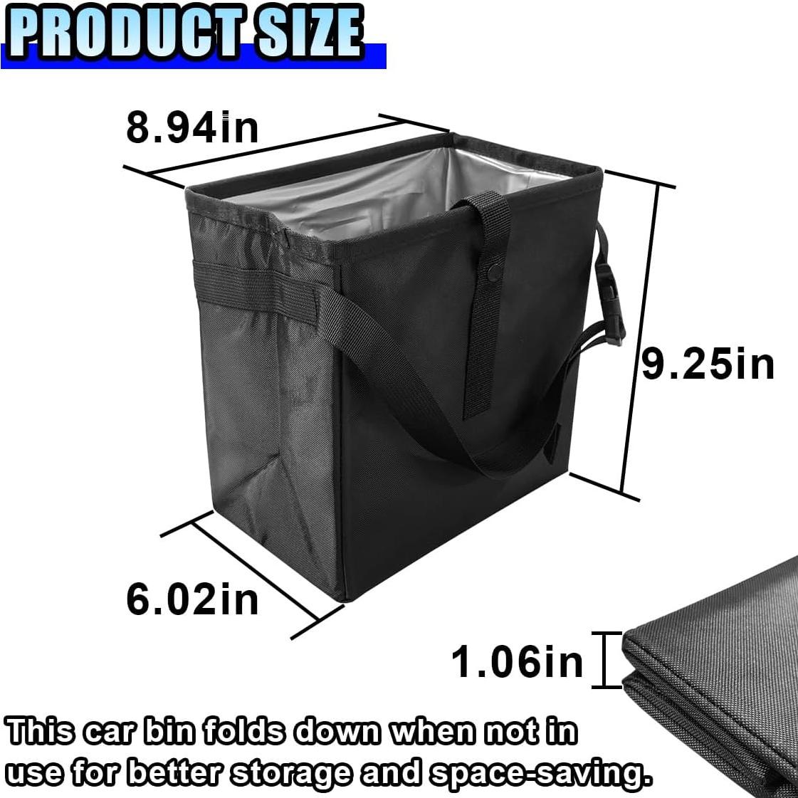 Bote de Basura para Autos DUSCOKE 9L Impermeable 2PCS