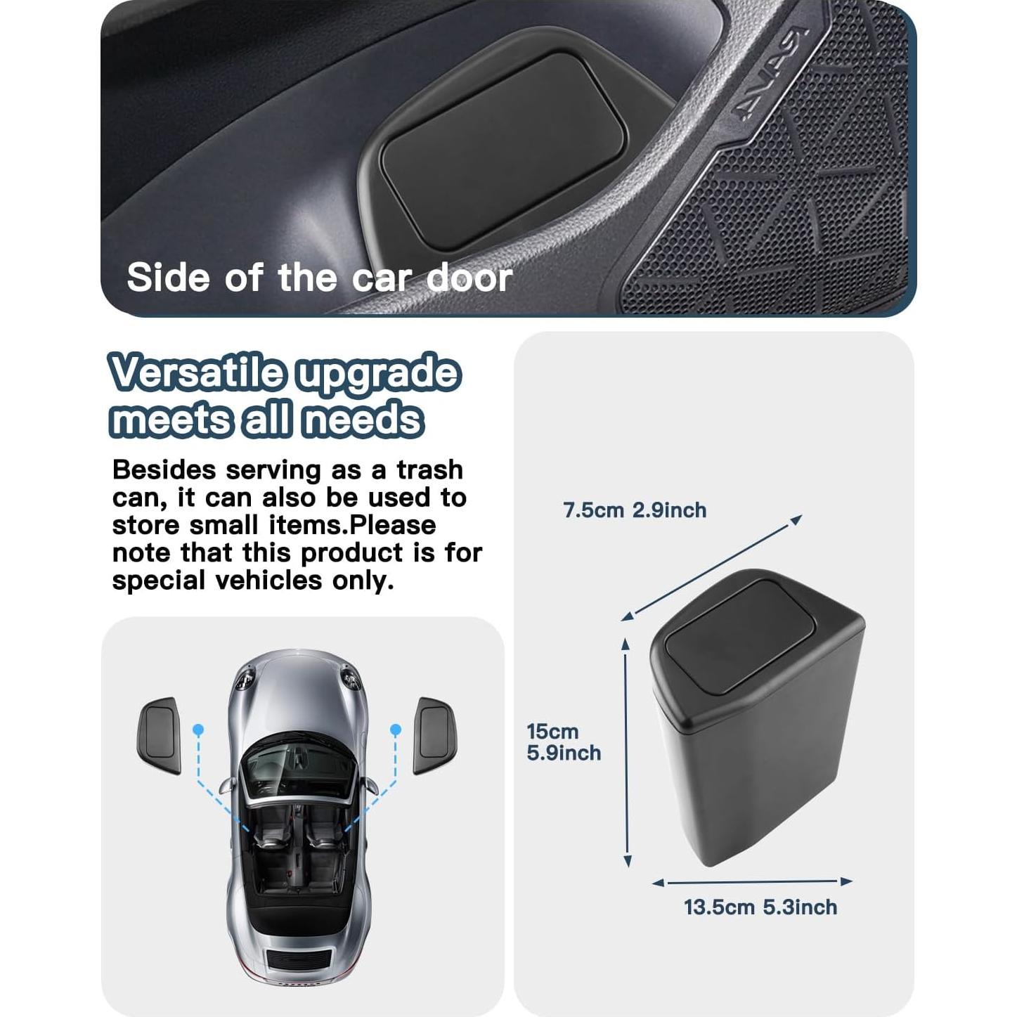 Basurero Portátil Ruiya para Toyota RAV4 2019-2025 con Tapa