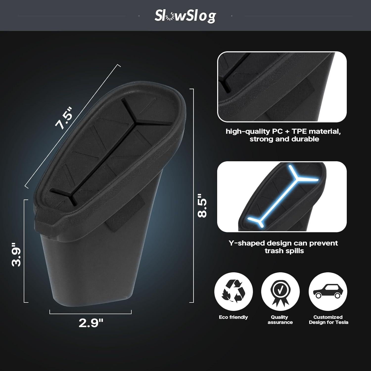 Basurero para Tesla Model 3 2017-2023 - Accesorio Con Tapa