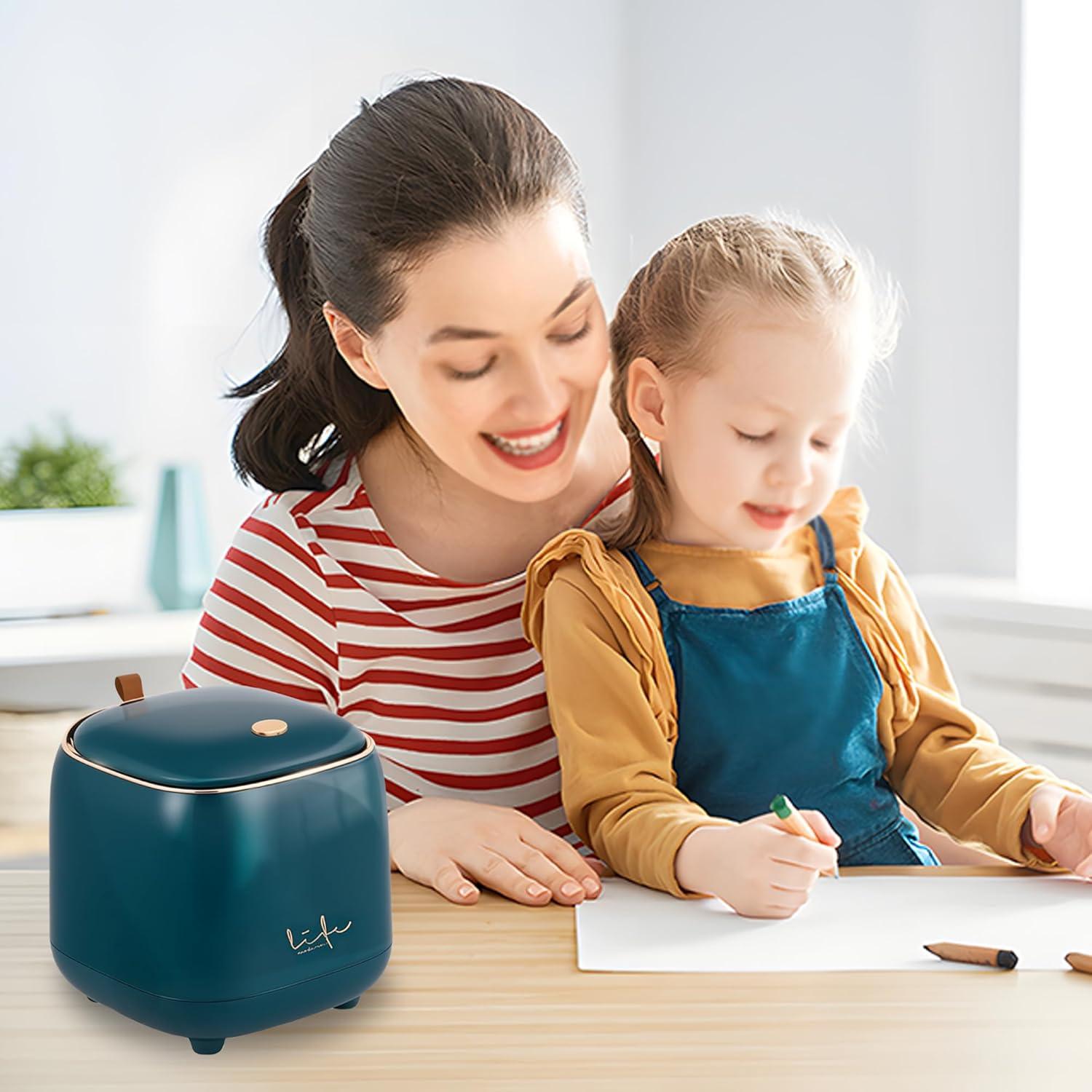 Mini Cubo de Basura con Tapa ShenZhen 2.2L Verde Oscuro