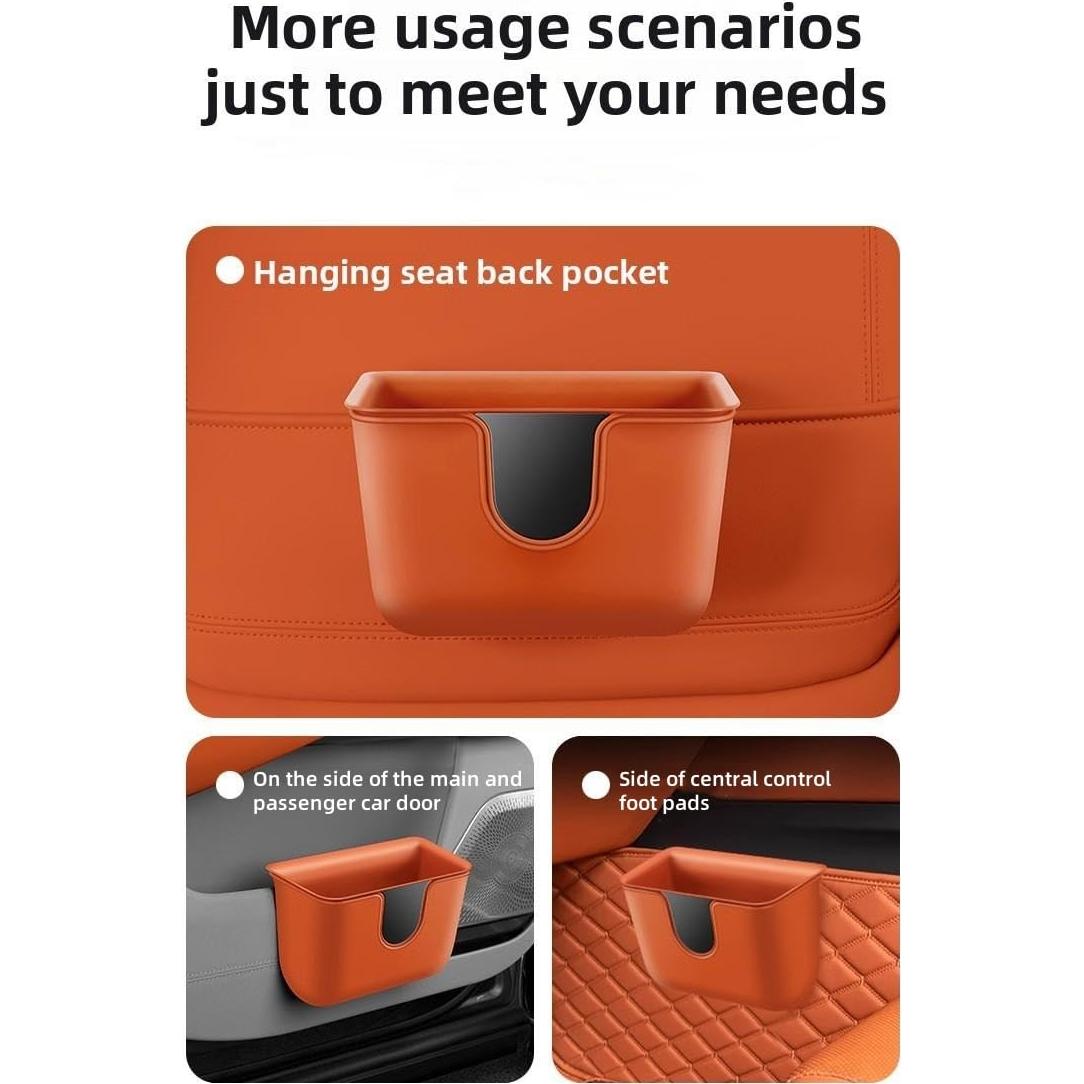 Bote de Basura para Auto AOWIS - Organizador a Prueba de Fugas Negro