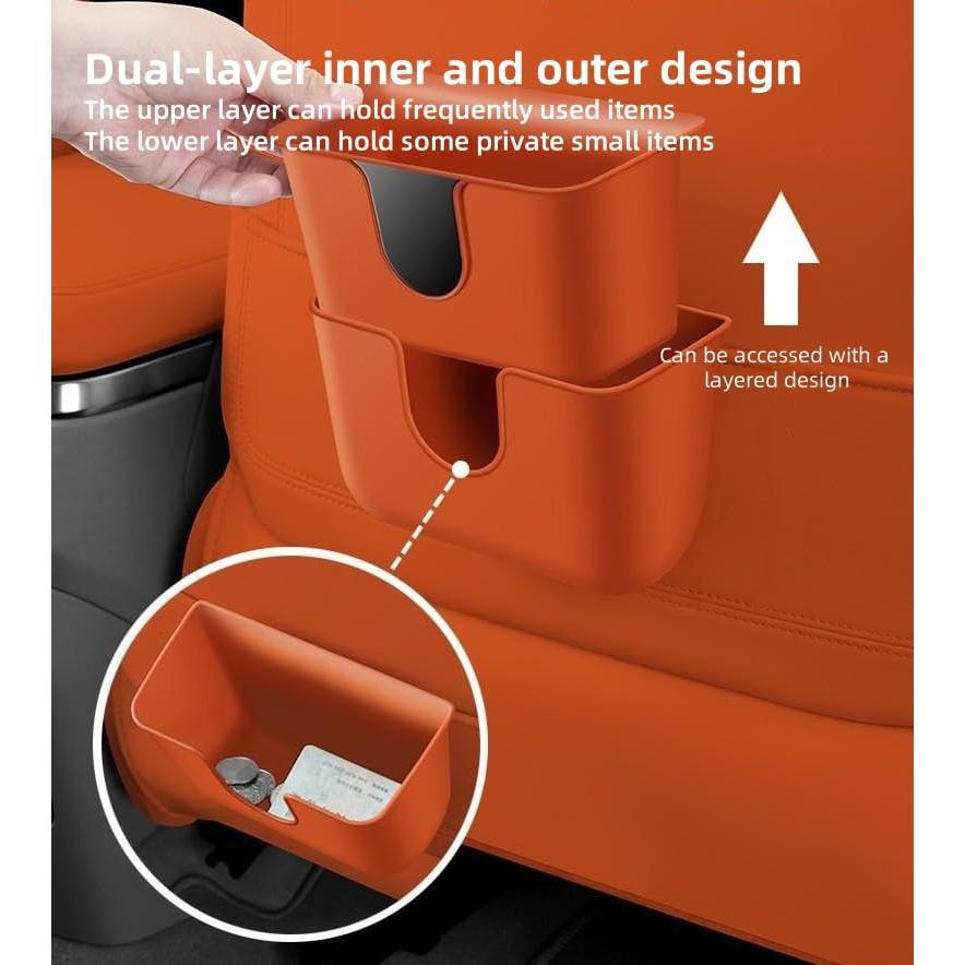 Bote de Basura para Auto AOWIS - Organizador a Prueba de Fugas Negro