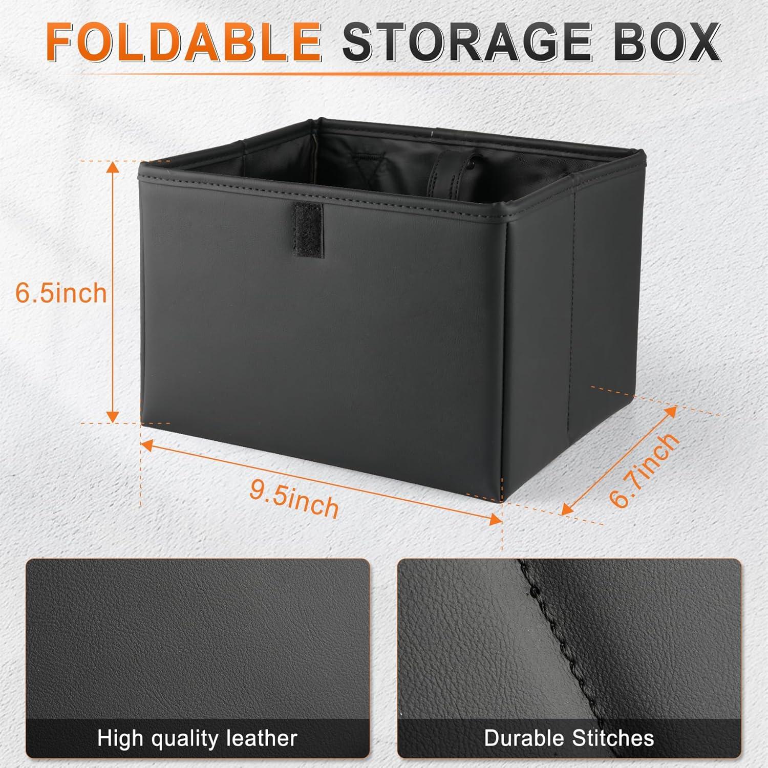 Basurero de Cuero Premium UYYE para Auto - Organizador 2-en-1