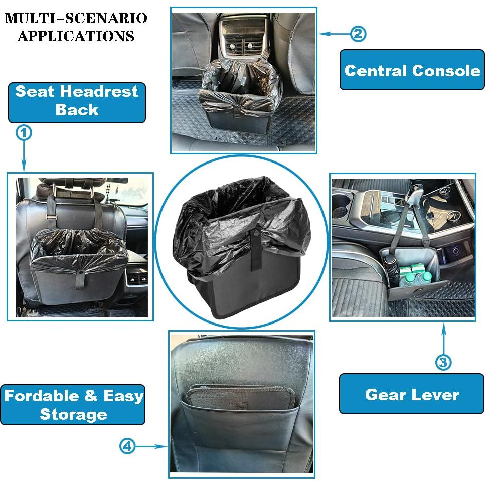 Cubeta de Basura Plegable Hilovate 7 Litros con 30 Bolsas