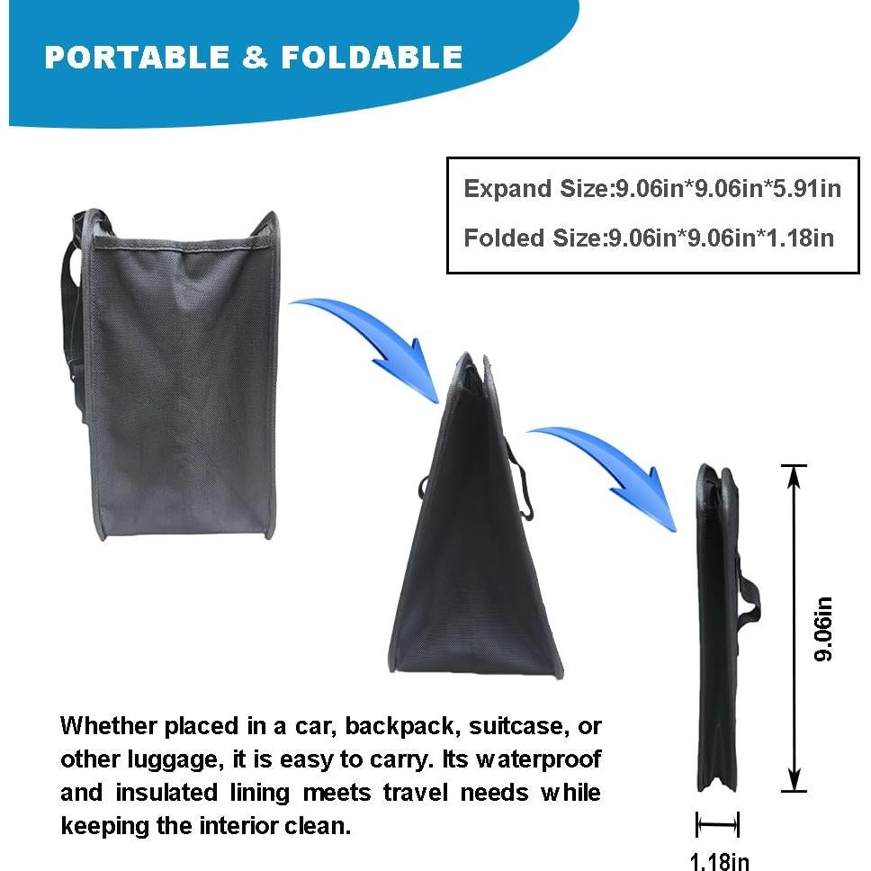 Cubeta de Basura Plegable Hilovate 7 Litros con 30 Bolsas