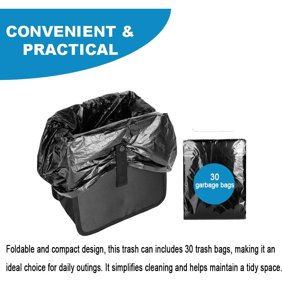 Cubeta de Basura Plegable Hilovate 7 Litros con 30 Bolsas