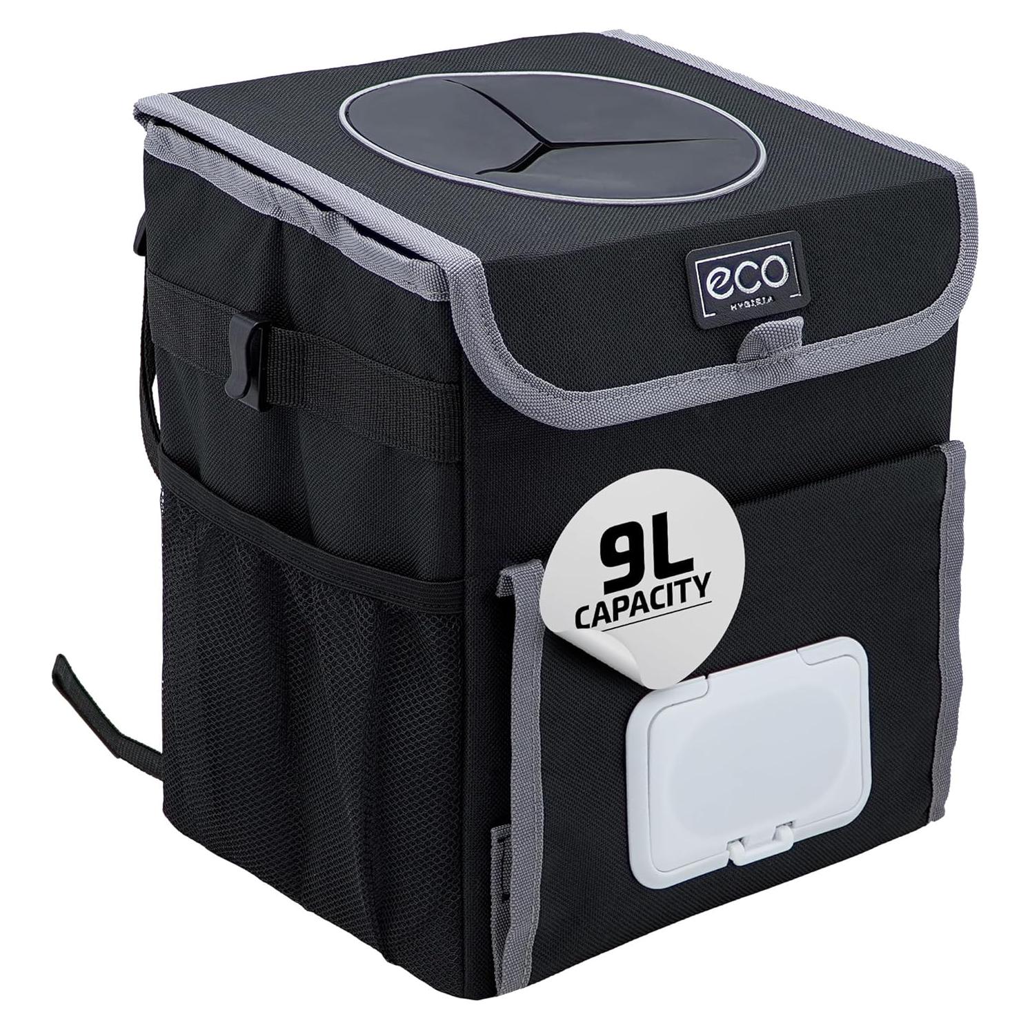 Basurero de Auto Eco Hygieia 9L Impermeable con Bolsillos