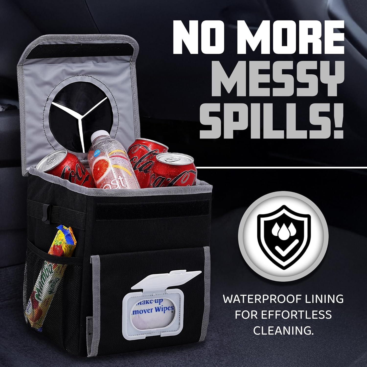 Basurero de Auto Eco Hygieia 9L Impermeable con Bolsillos