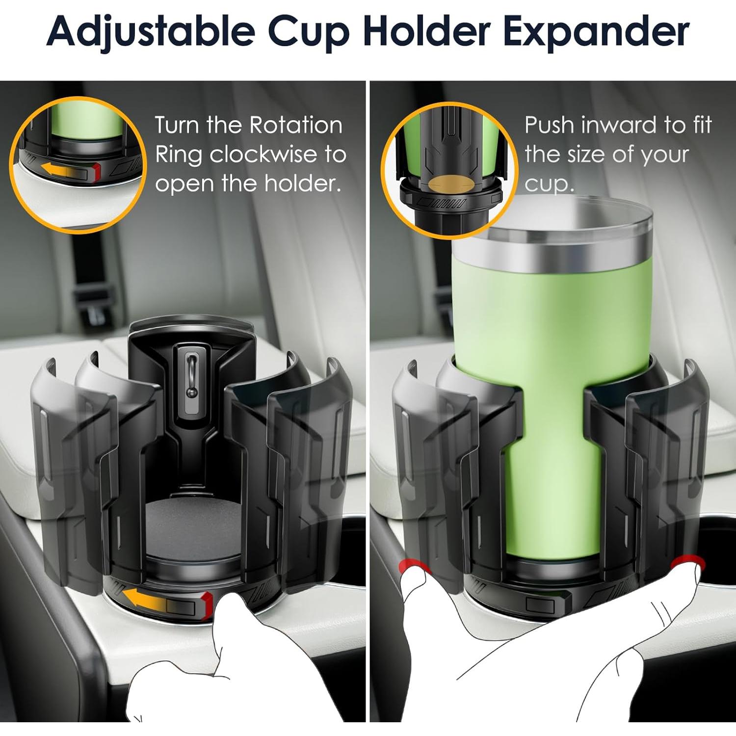 Expansor de Portavasos para Coche FLLIK CH09-H-1-A Ajustable