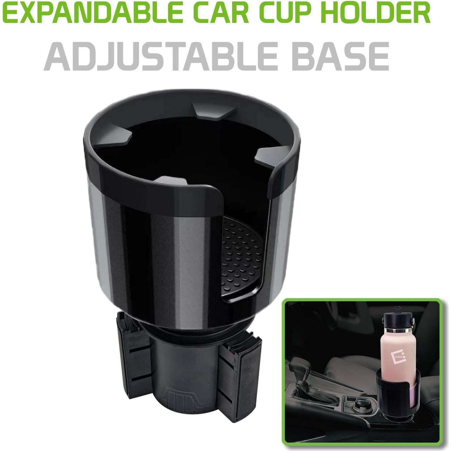 Soporte de Vaso Expandible Cellet para Coche - Negro, Ajustable para Botellas de 8.6 a 9.7 cm