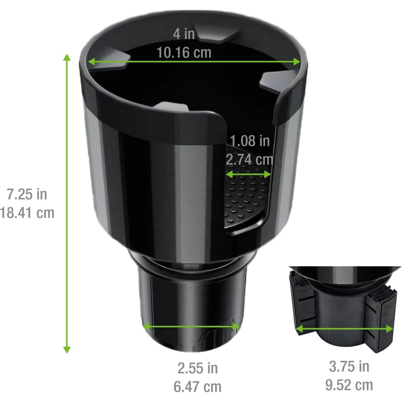 Soporte de Vaso Expandible Cellet para Coche - Negro, Ajustable para Botellas de 8.6 a 9.7 cm