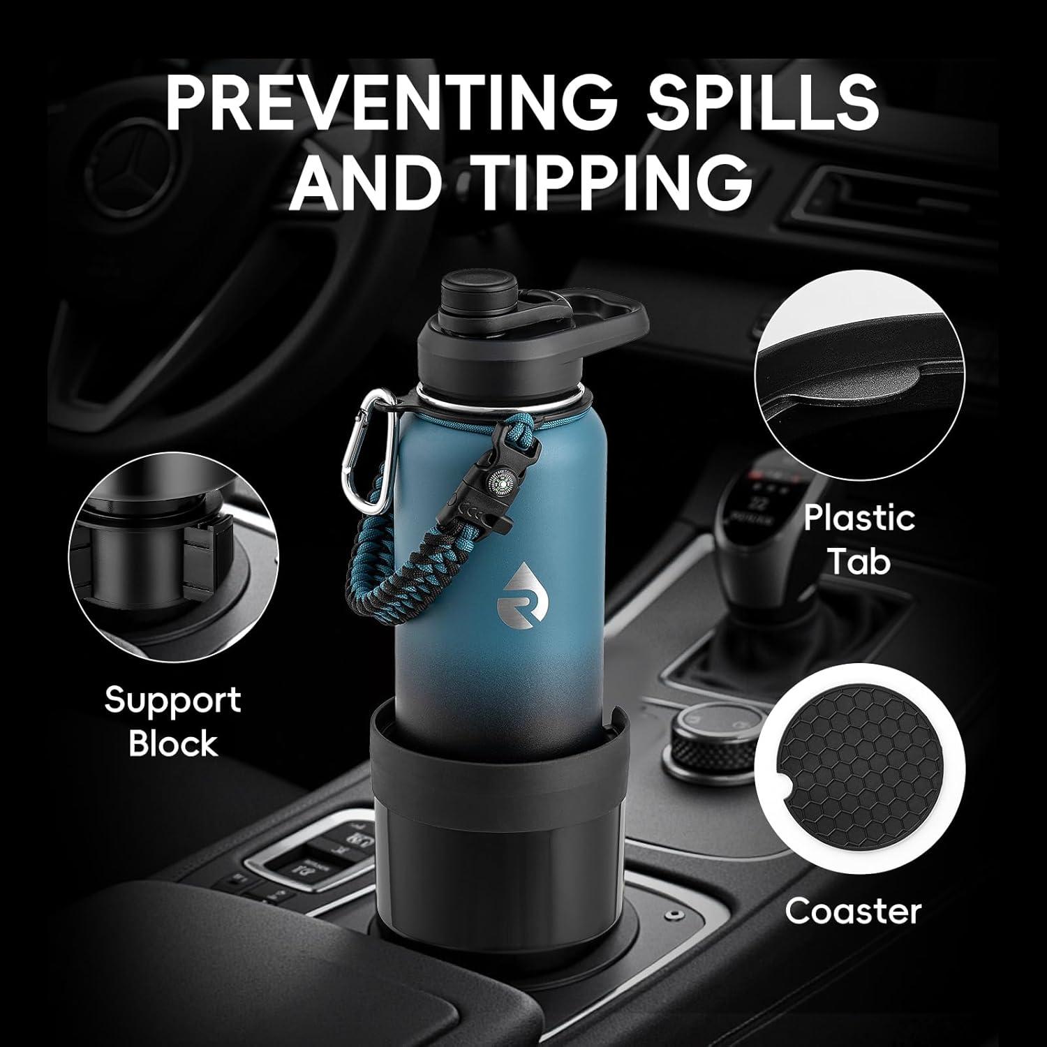 Expansor Soporte Tazas Coche RAYMYLO Ajustable Negro 6.5-10 cm