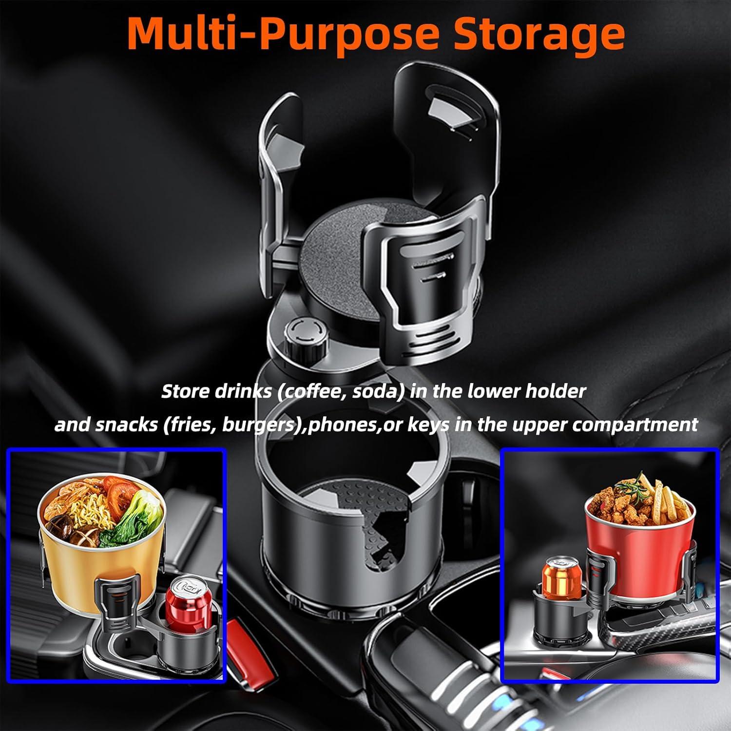 Soporte Organizador de Tazas Ajustable Elecphbo 2-en-1 Negro