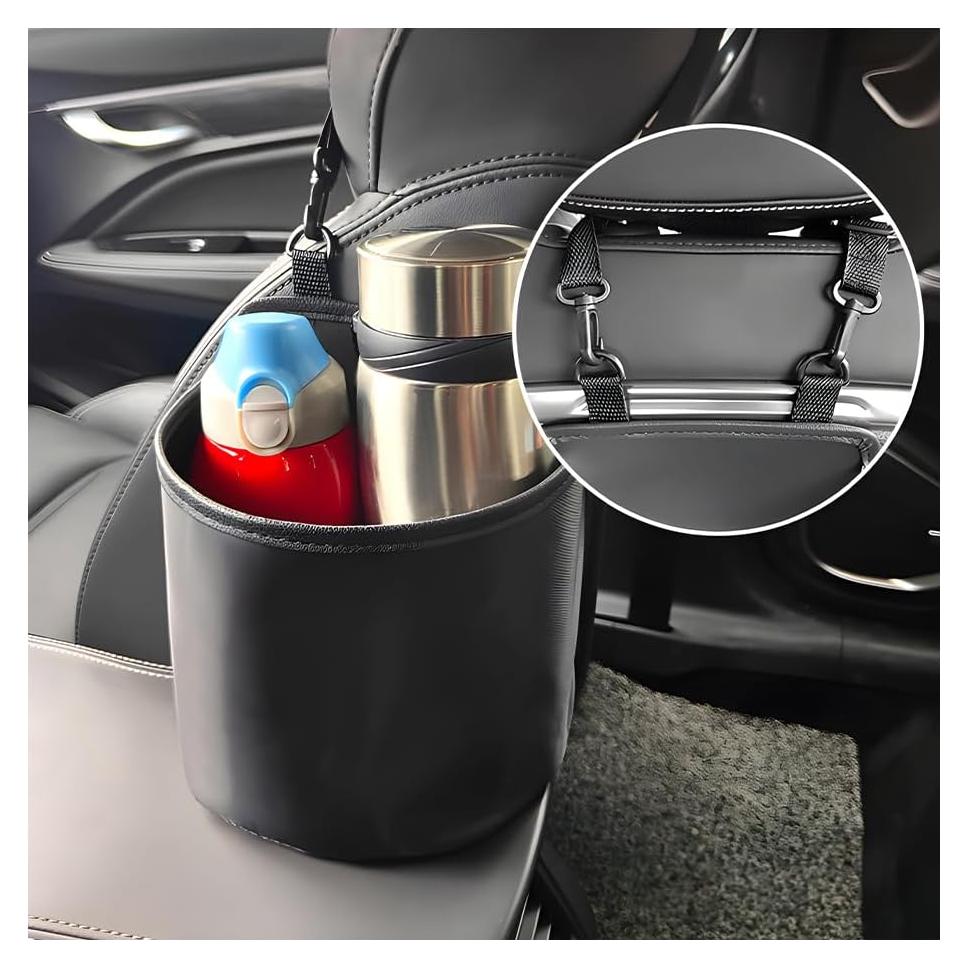 Soporte Lateral para Tazas de Auto Povtii - Grande, Negro, 19x13x20 cm