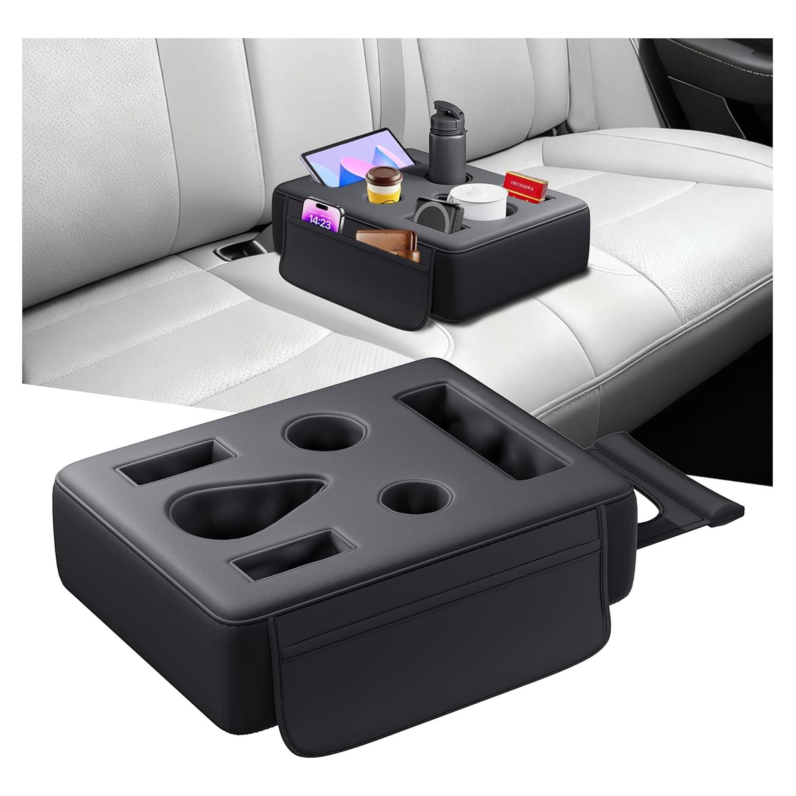 Soporte para Tazas de Auto PICURA 6 en 1 Cuero PU Negro