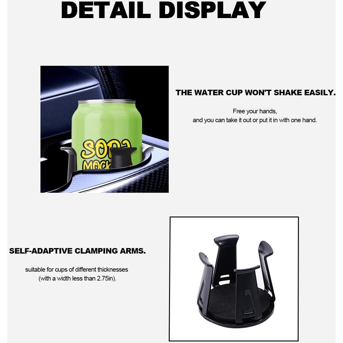 Adaptador Soporte para Tazas de Coche Zpana 2PCS Universal