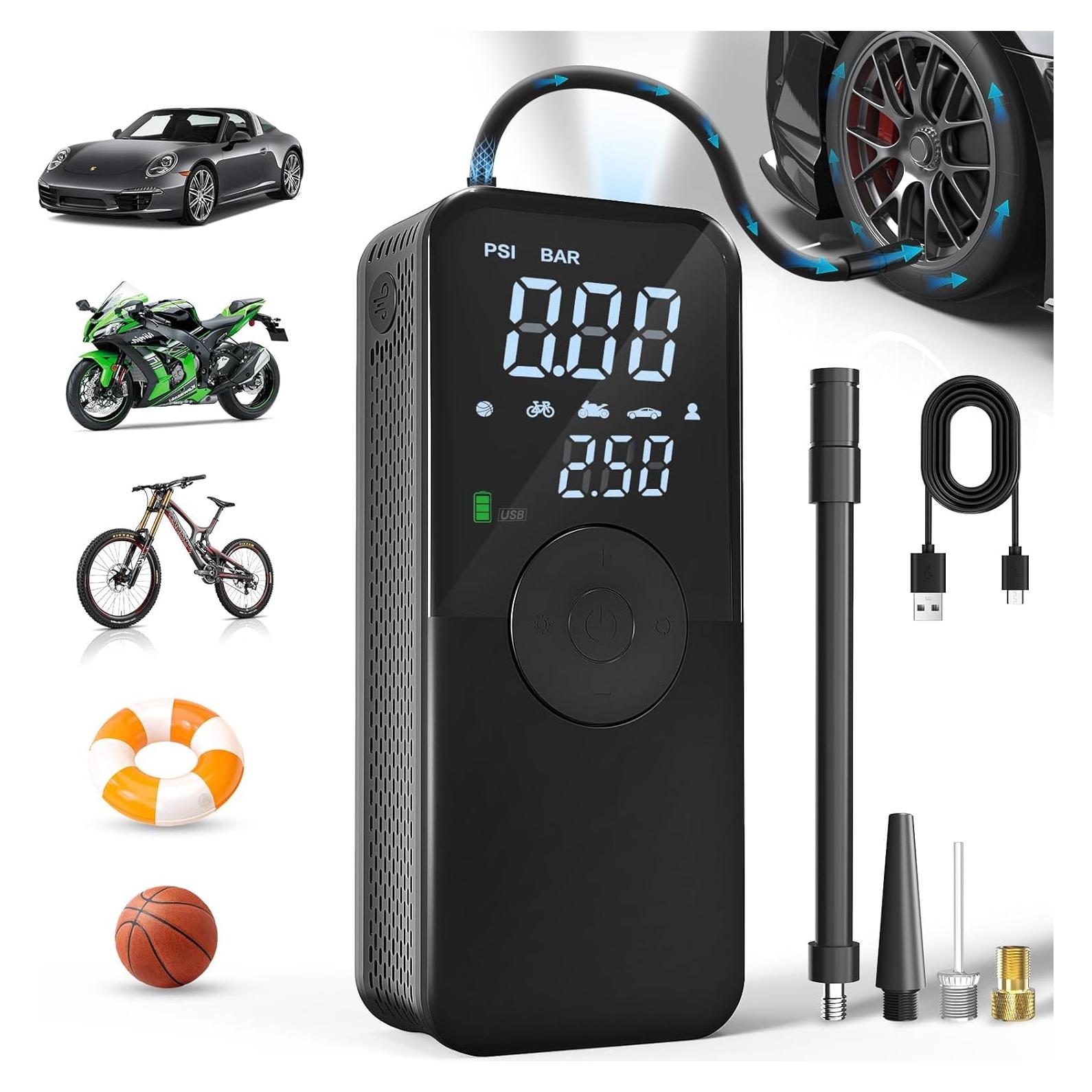 Compresor de Aire Portátil TECBOT A8 150PSI para Neumáticos