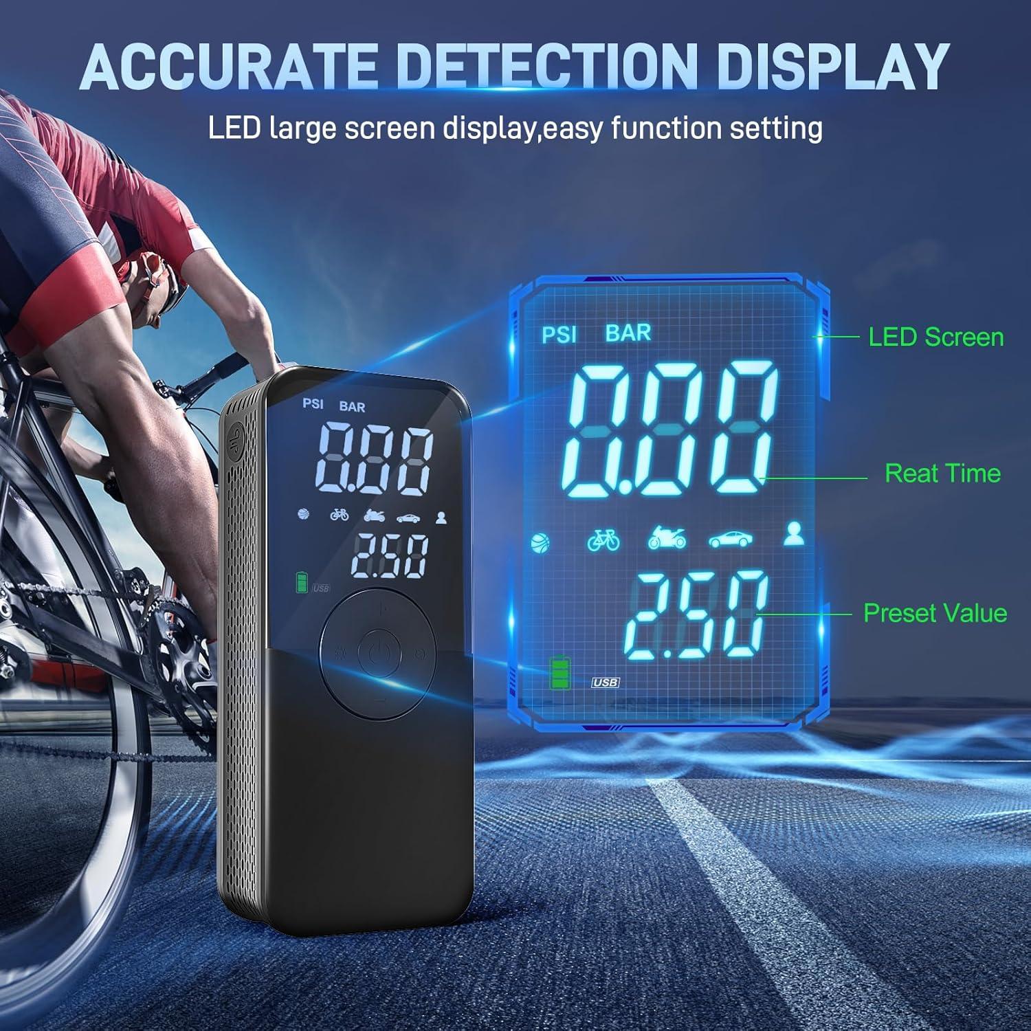 Compresor de Aire Portátil TECBOT A8 150PSI para Neumáticos