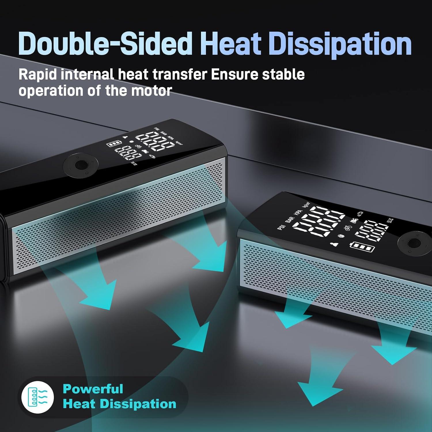 Compresor de Aire Portátil TECBOT A8 150PSI para Neumáticos