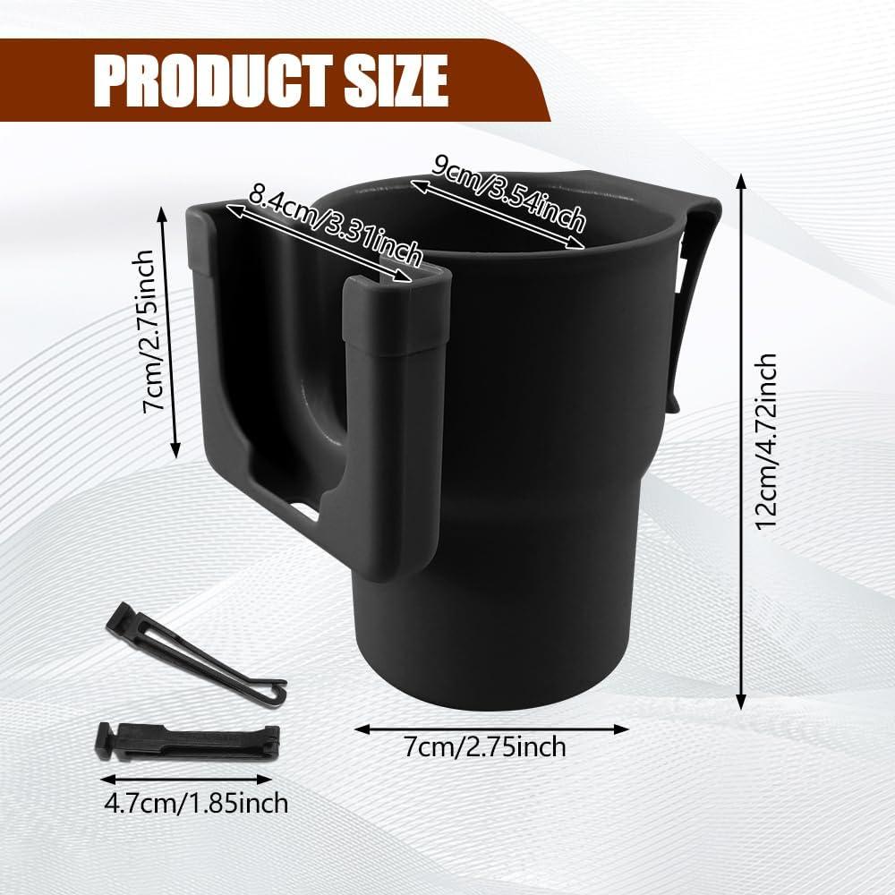 Expansor Soporte Tazas Coche HQRNYP 2-en-1 Negro