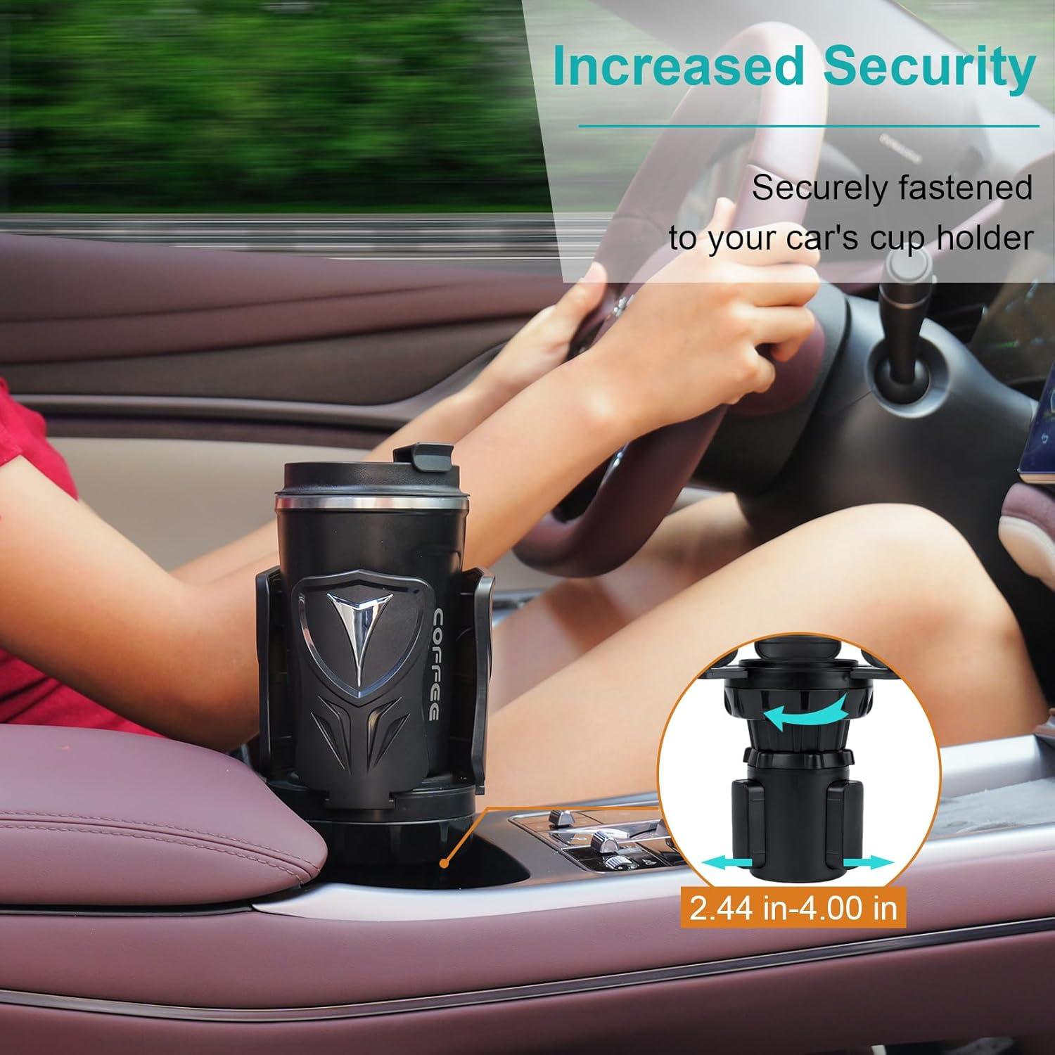 Soporte para Tazas de Auto Eclatify Ajustable Negro 23 cm