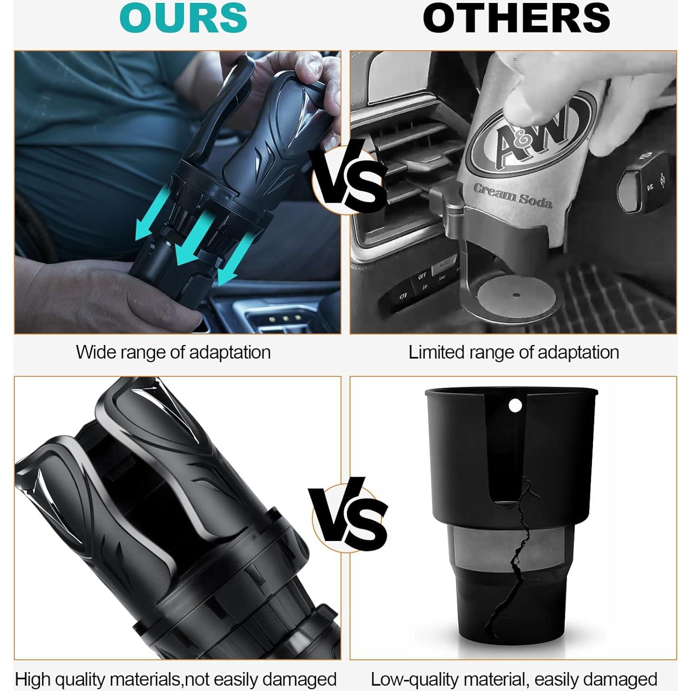 Soporte para Tazas de Auto Eclatify Ajustable Negro 23 cm