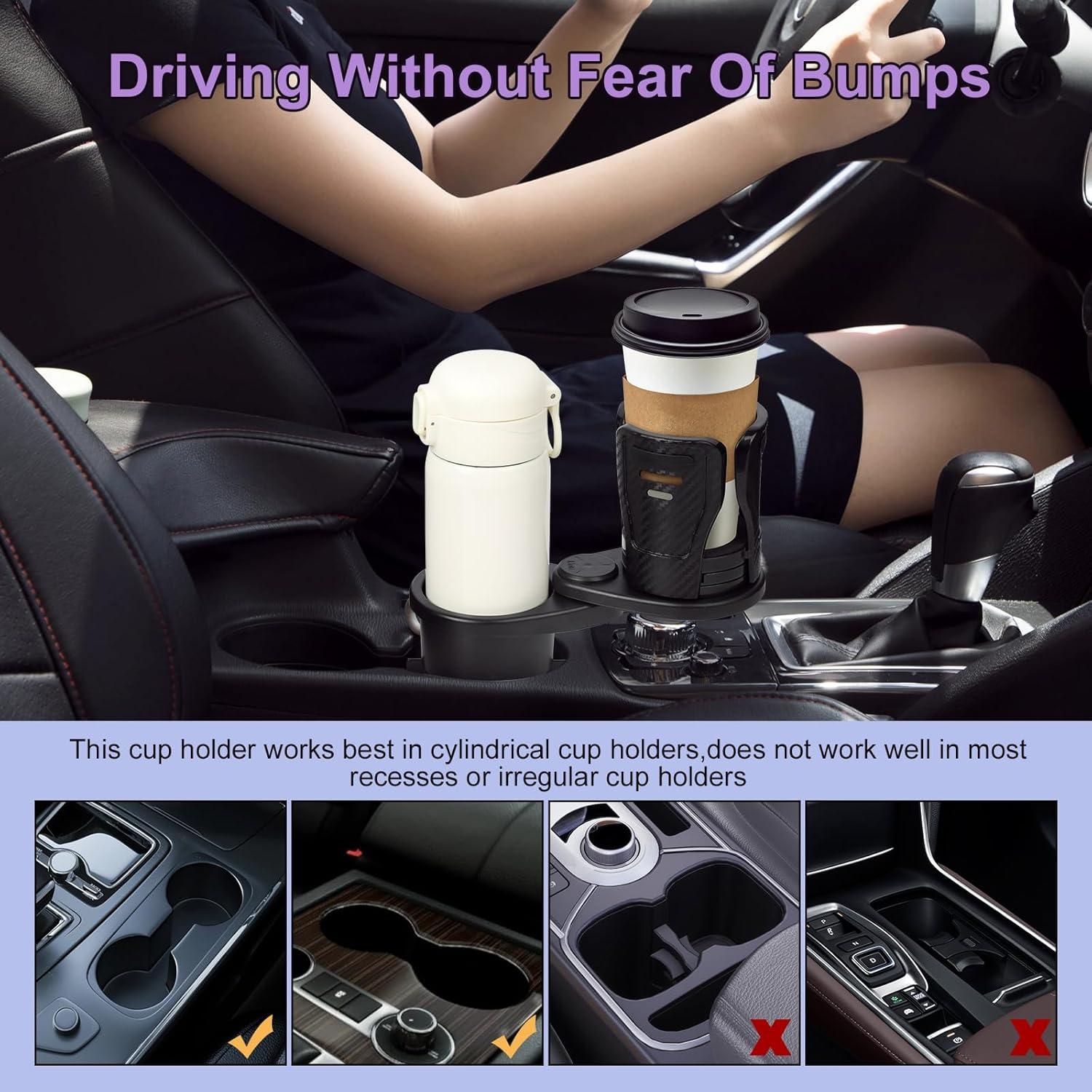 Soporte para Tazas Doble JINKEY Ajustable 360° Fibra de Carbono