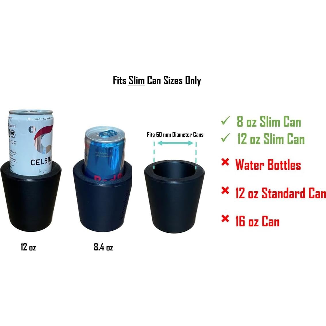 Adaptador Soporte Latas Slim Kimalab - Paquete de Dos, Negro