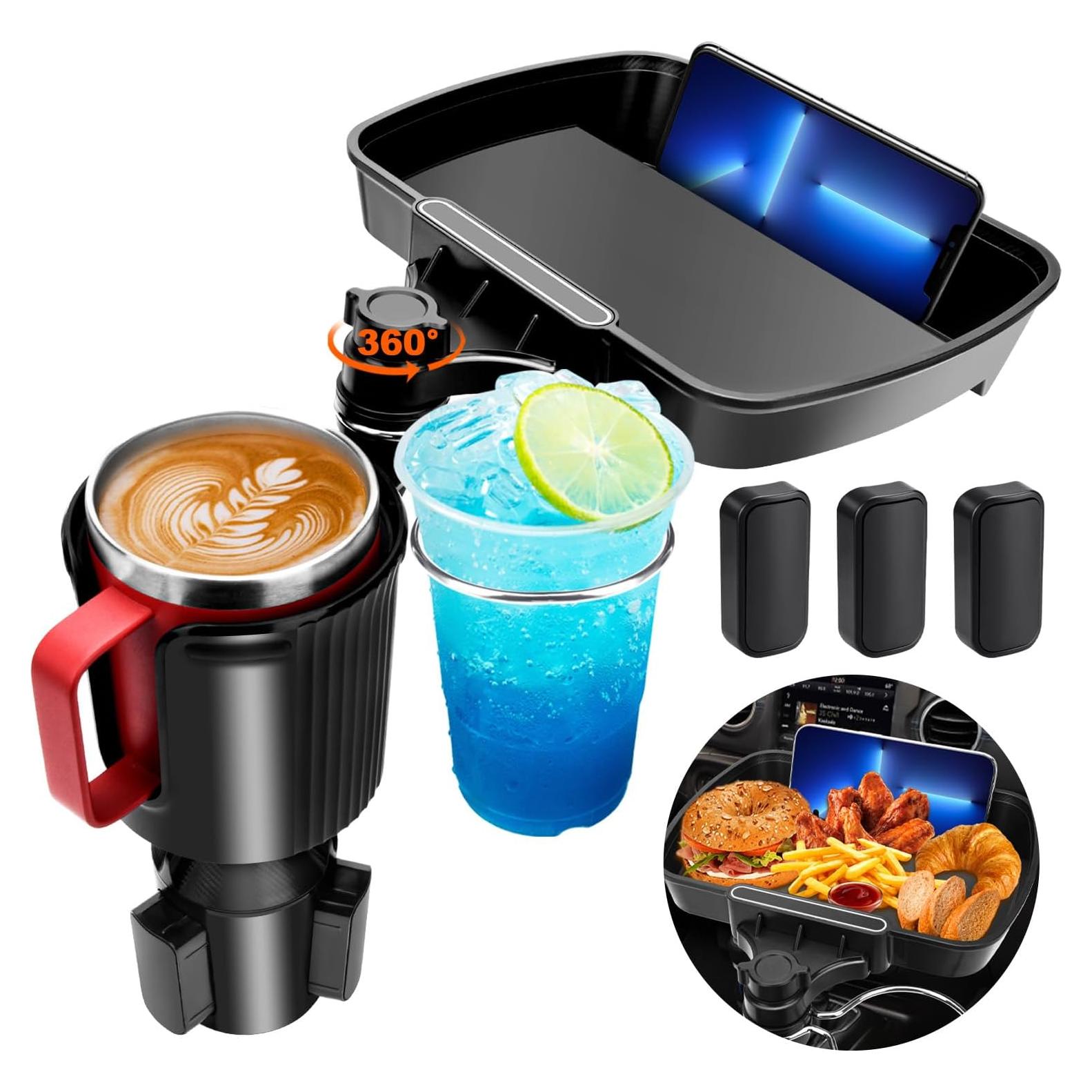 Bandeja para Portavasos Mejorada Aucurwen Giratoria 360°