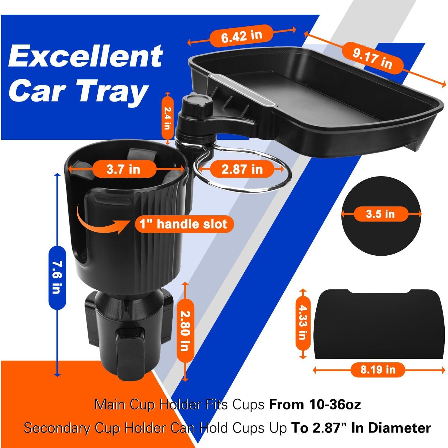 Bandeja para Portavasos Mejorada Aucurwen Giratoria 360°