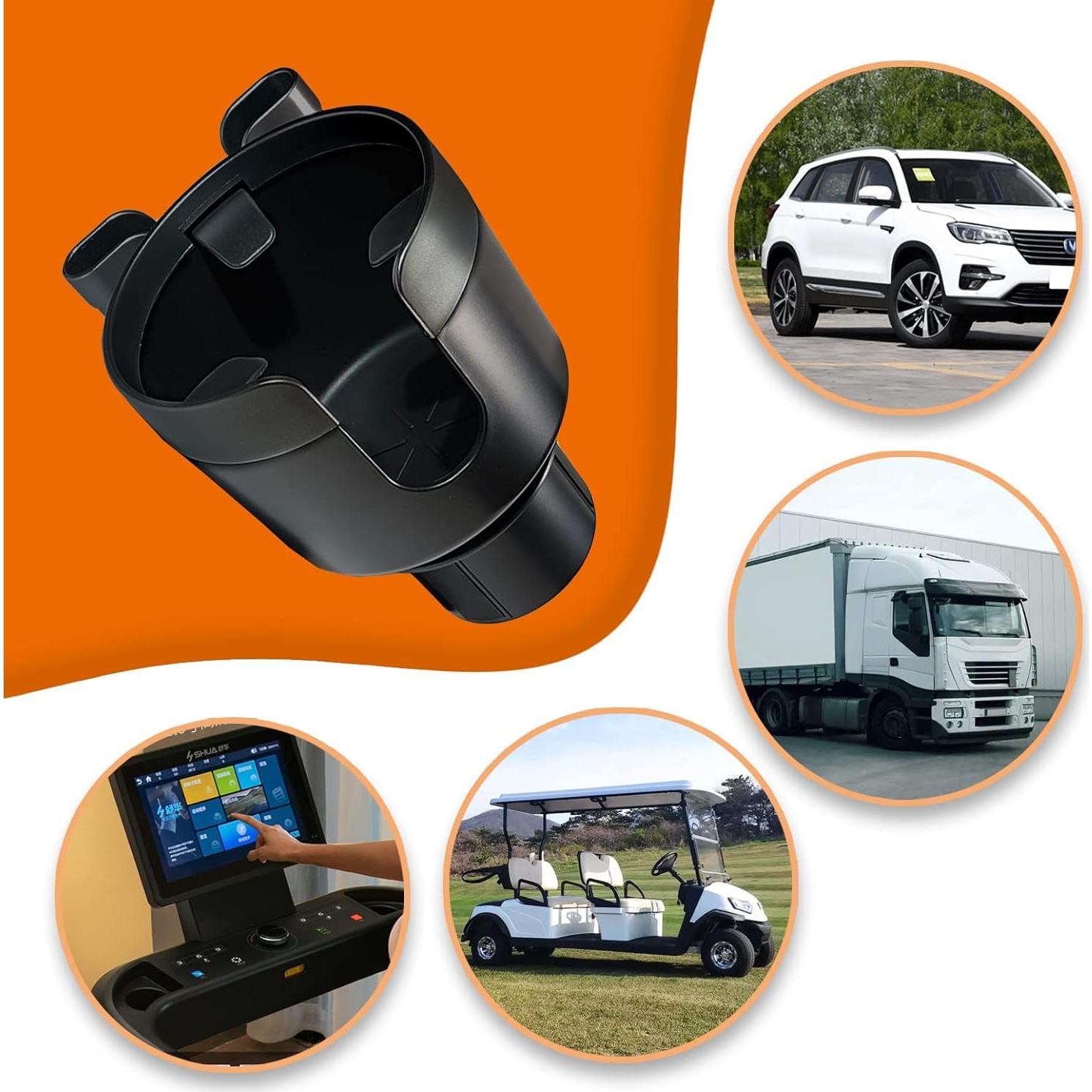 Adaptador Soporte para Taza Sojoy SJ-CH Universal Negro 12.7x11.4 cm