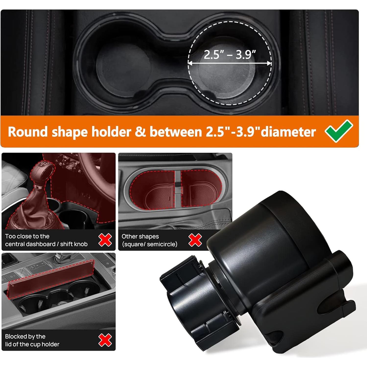 Adaptador Soporte para Taza Sojoy SJ-CH Universal Negro 12.7x11.4 cm