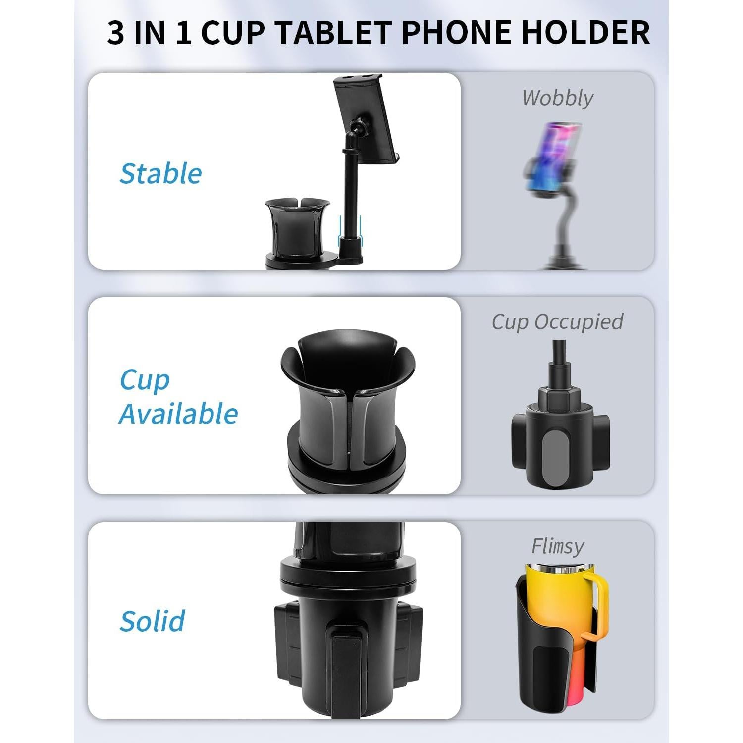 Soporte para Tablet en Portavasos Nicynin Ajustable 6-11"