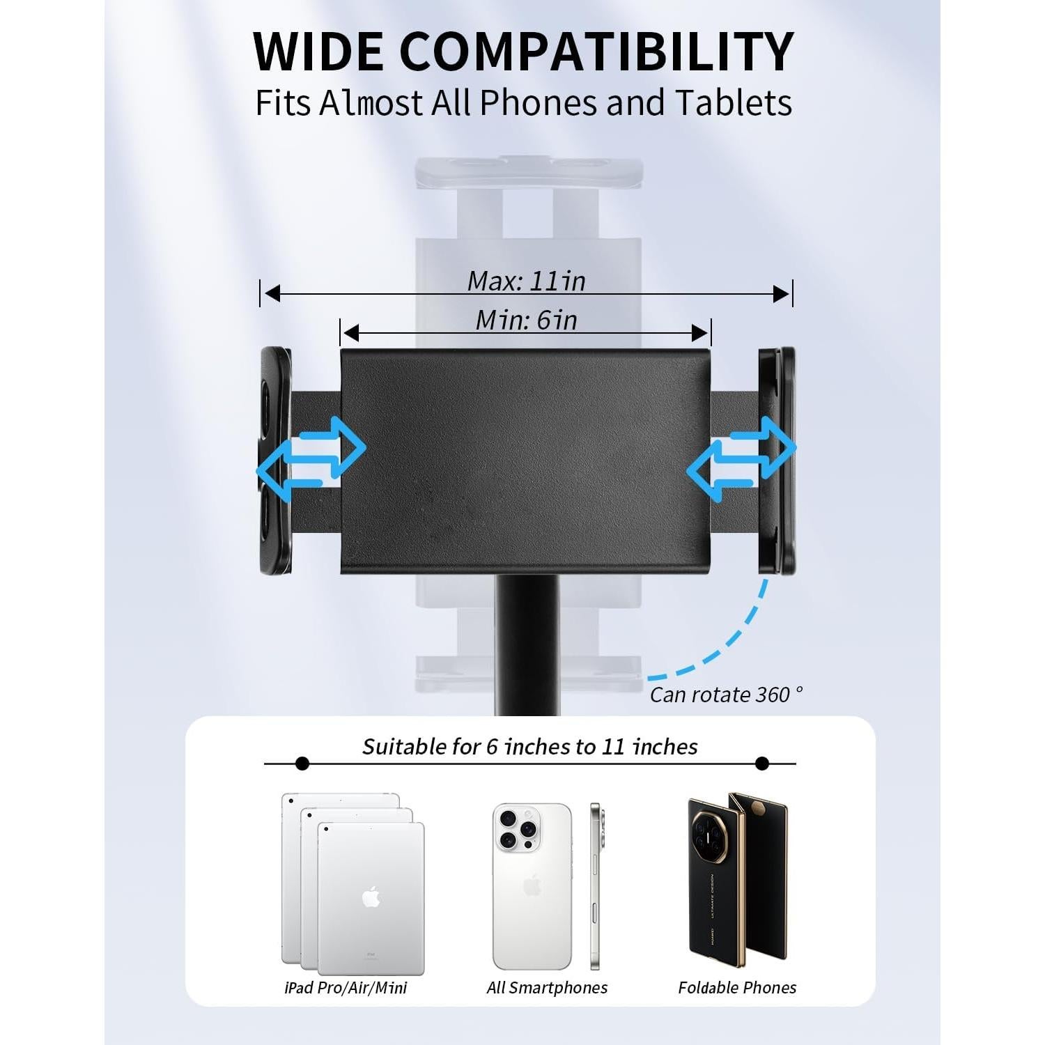 Soporte para Tablet en Portavasos Nicynin Ajustable 6-11"