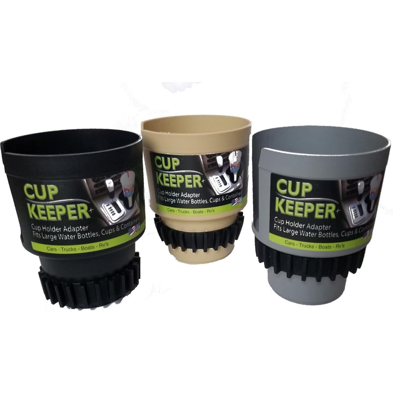 Adaptador de Portavasos Gadjit Cup Keeper Plus Negro - Banda Ajustable
